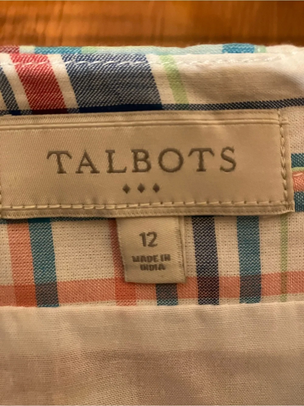 Talbots Multi-Color Plaid Patchwork Mini Skirt - Picture 2 of 3